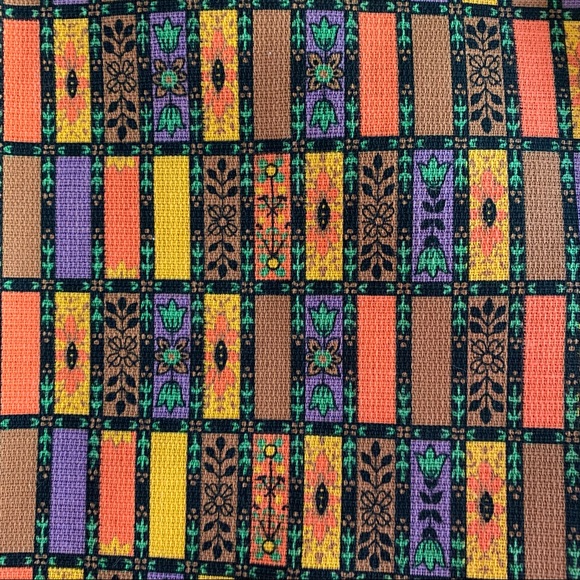 60s Geo Floral Fabric - Picture 2 of 6